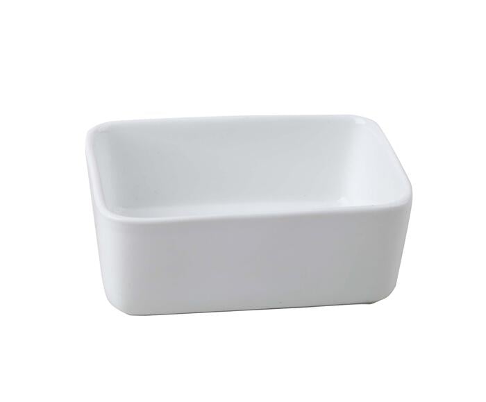 Mini travessa retangular Blanc em porcelana branco image number 3