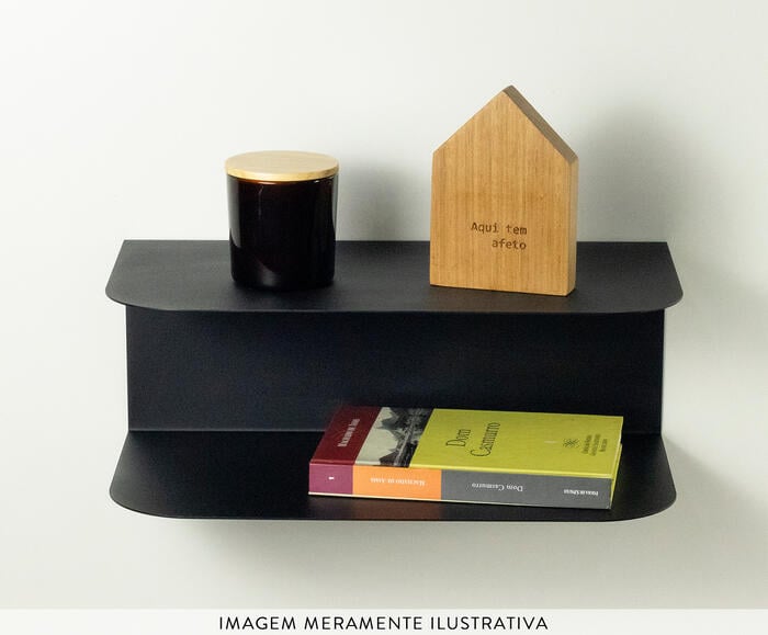 Mesa de Cabeceira Suspensa Urca Preto - image 1