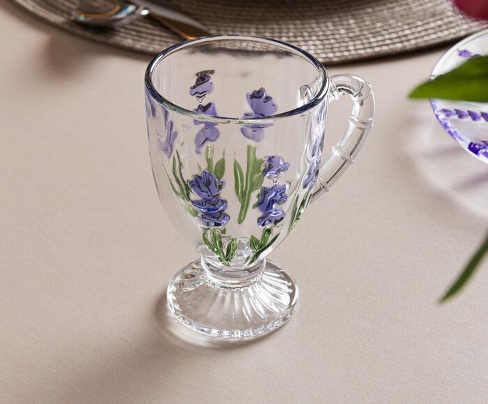 Ta&ccedil;a para Cappuccino Lavanda Hand Painting image number 2