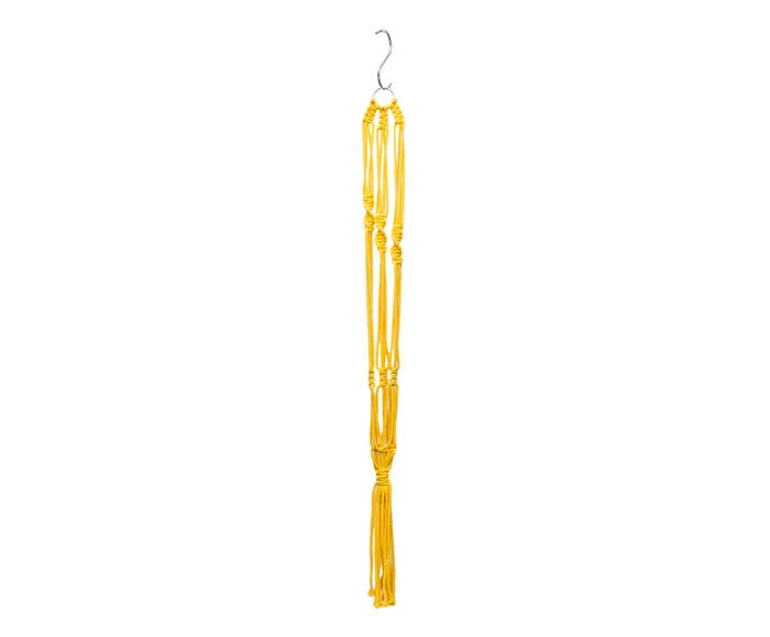 Hanger em Macram&ecirc; Clean Amarelo - image 1