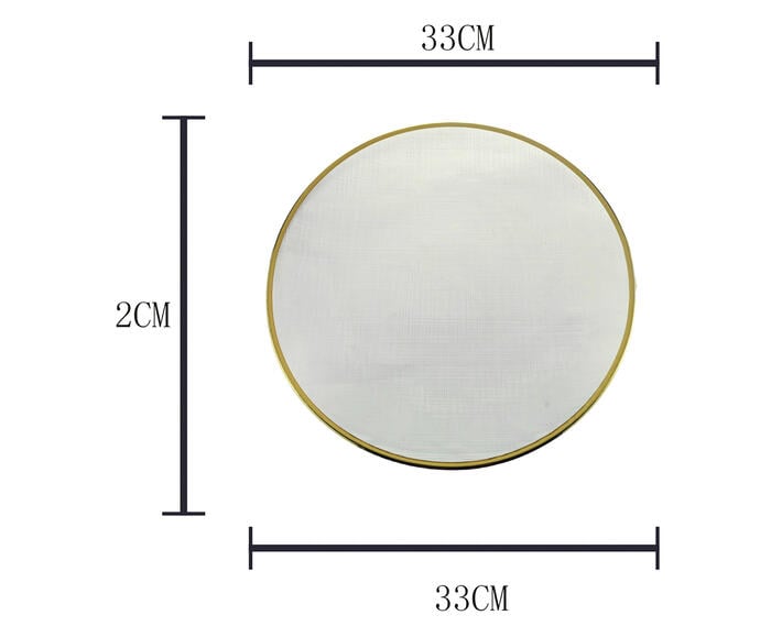 Sousplat em Cristal Linen Dourado image number 2