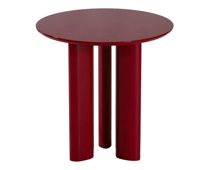 Mesa Lateral Redonda Brilho Vermelha - image 0