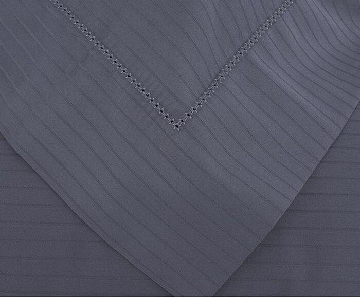 Fronha Damask Stripes Chumbo - image 1