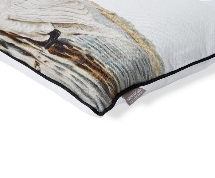 Capa de Almofada Retangular Estampada com Cordon&ecirc; Cisne Branco image number 4