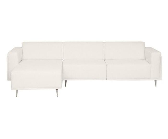 Sof&aacute; Modular com Chaise Direita em Linho Antonio Cotton - image 0