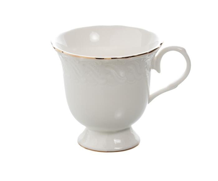 Jogo de X&iacute;caras para ch&aacute; Vague em new bone china borda dourada - image 1