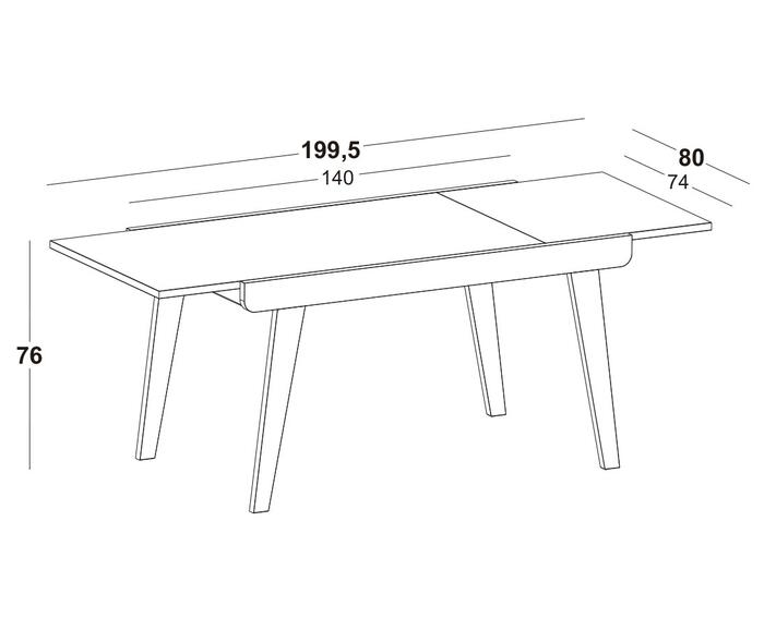 Mesa de Jantar Extensivel Maxi Off White image number 1