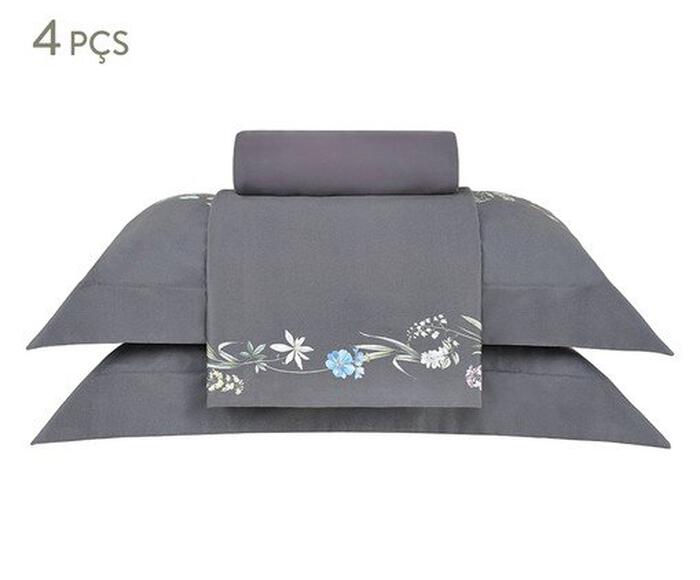 Jogo de Len&ccedil;ol Luxus Moon Garden Estampado 400 Fios - image 0