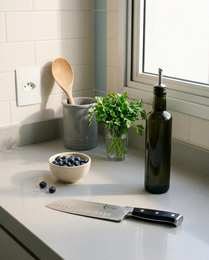 Faca Santoku em Inox Jessy - Preta image number 4