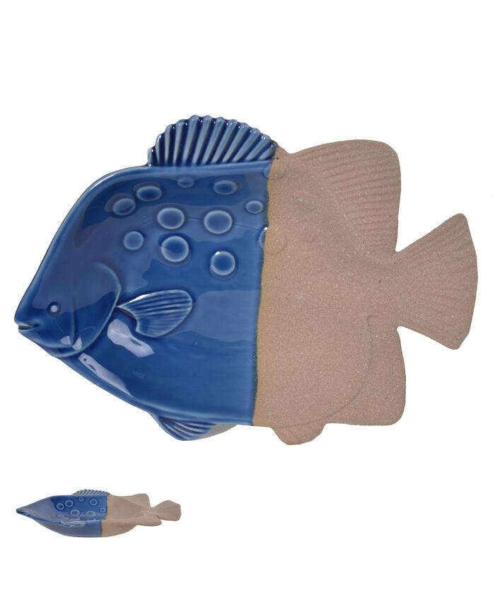 Decorativo para Parede Peixe Bege e Azul image number 2