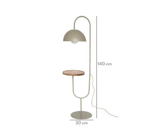 Lumin&aacute;ria de Ch&atilde;o com Mesa Lateral Muriel - Taupe image number 2