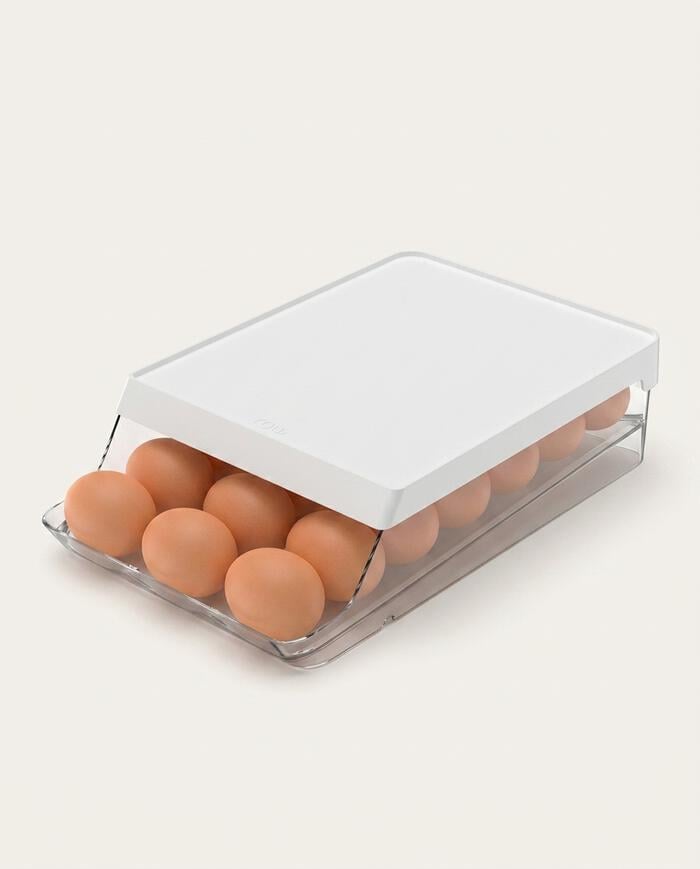 Organizador de Ovos Roll Clear Fresh Iii Branco - image 1