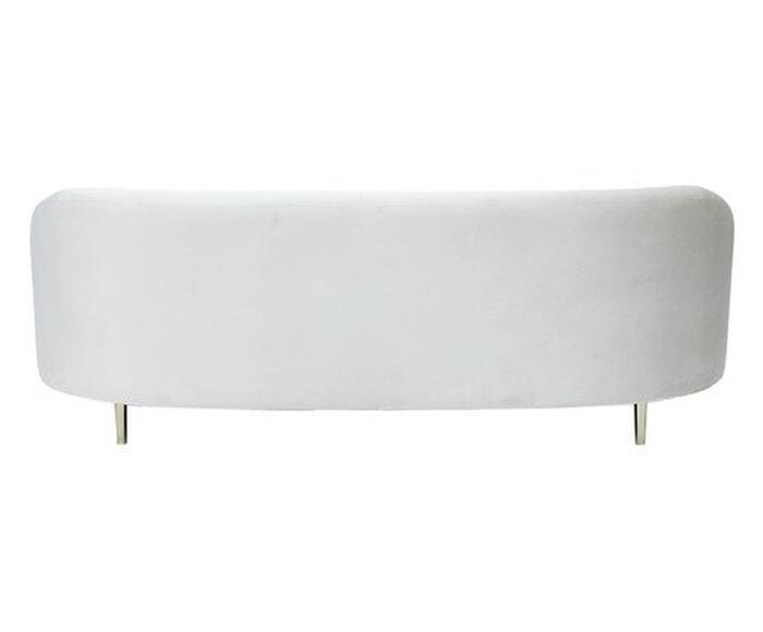 Sof&aacute; em Veludo Jayne com P&eacute;s Dourados - Off White image number 4