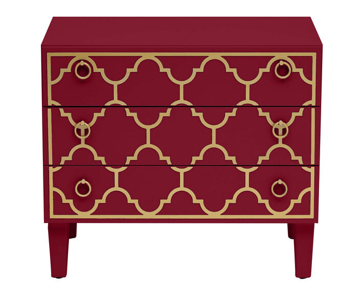 Mesa de Cabeceira Marrocos Firebrick - Vermelho - image 0