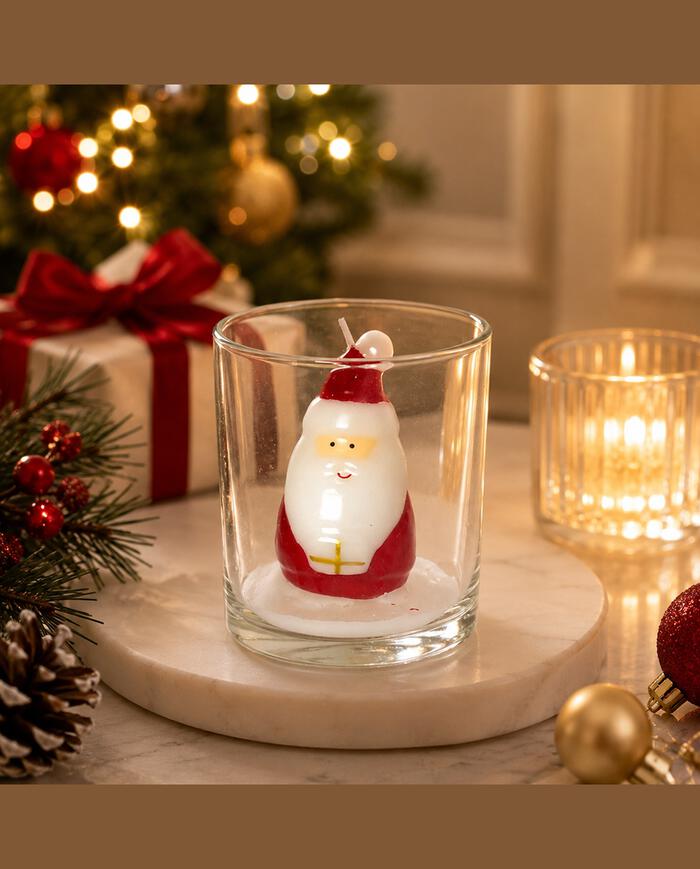 Vela em Copo Decorativa Papai Noel image number 2