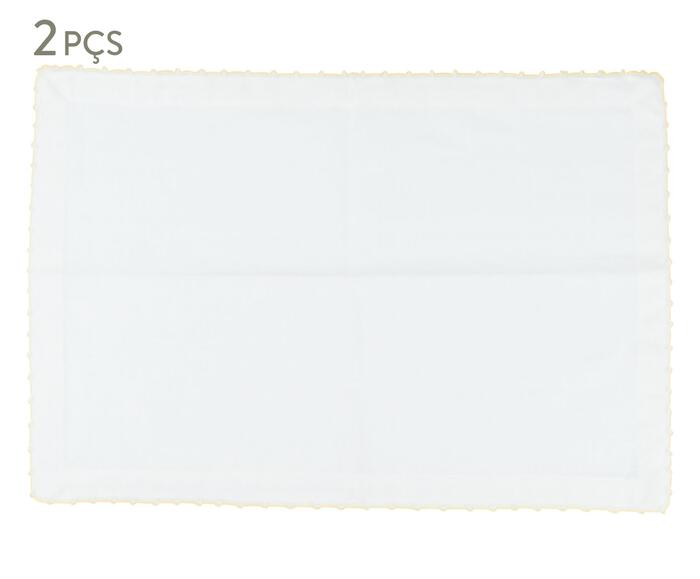 Jogo Americano Cotton Branco - image 0