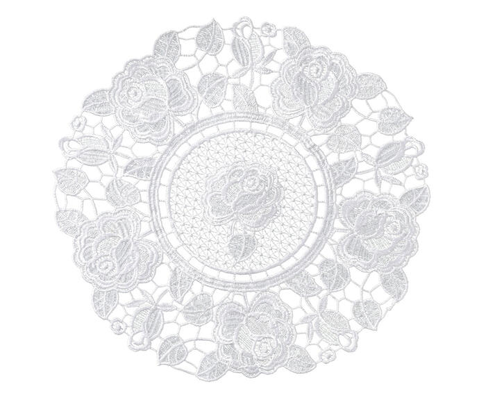 Toalha de Bandeja Floral Branco - image 0