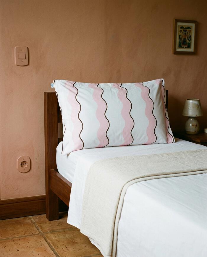 Fronha Percalle Estampada Wave Rose 200 Fios image number 2