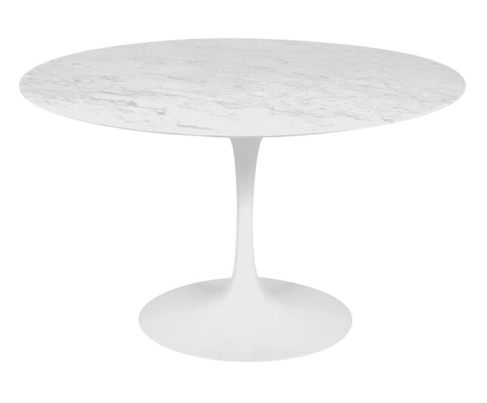 Mesa Saarinen Redonda Carrara Base Branca - image 0