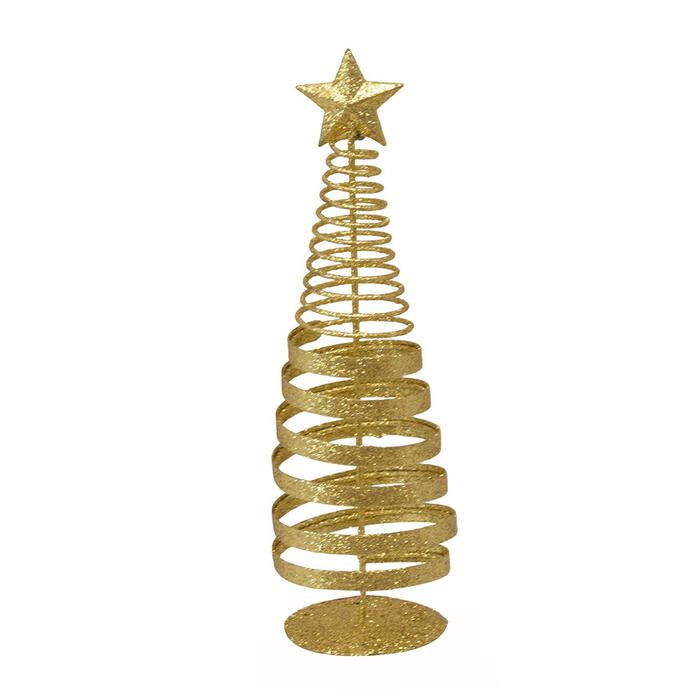 Mini &Aacute;rvore Natalina Espiral Dourada - image 0
