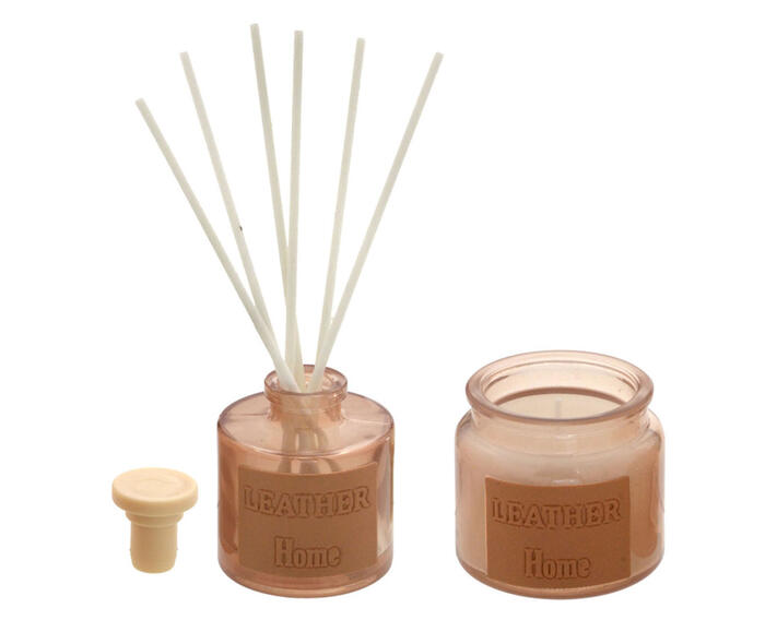 Jogo de Difusor e Vela Decorativa Rosa - image 0