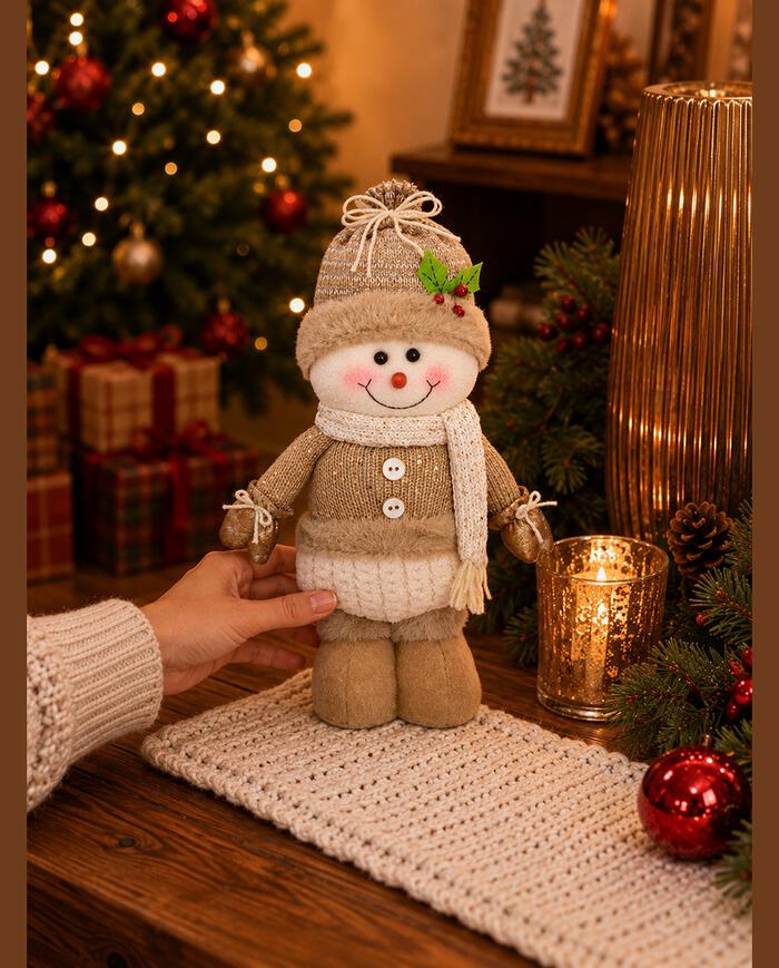Boneco de Neve Luvas Douradas image number 1