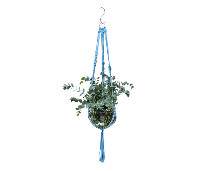 Hanger em Macram&ecirc; Clean Azul image number 3