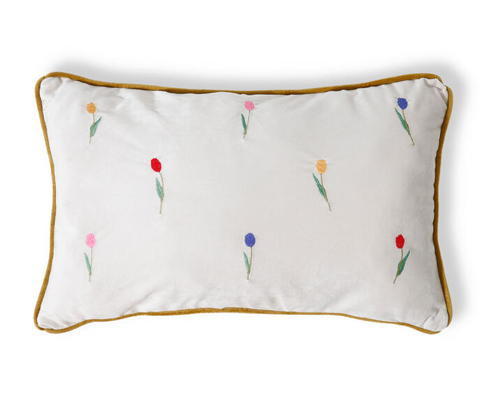 Capa de Almofada Bordada com Vivo Beatriz Off White image number 0