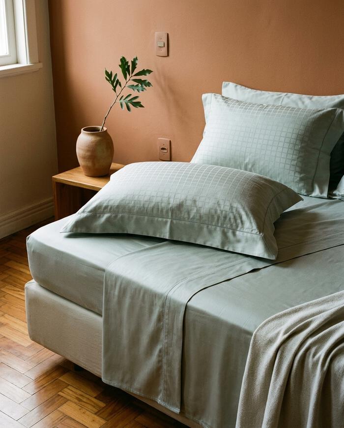 Fronha Damask Square Verde 300 Fios image number 3