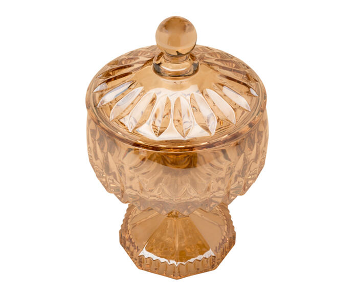 Pote Decorativo em Cristal Louise &Acirc;mbar - image 1