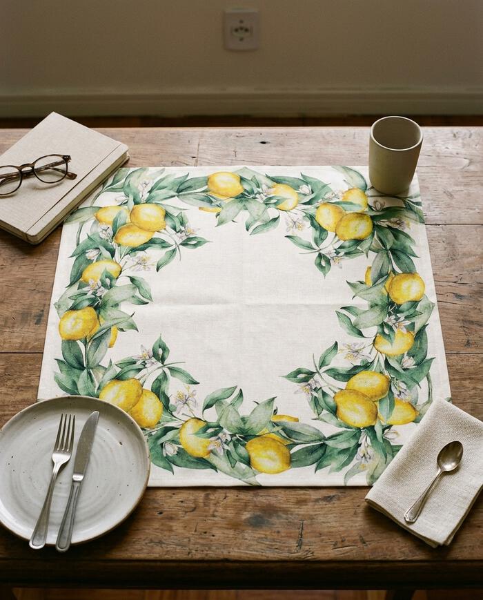 Guardanapo de Mesa em Linho Lima Frame - Off White image number 3