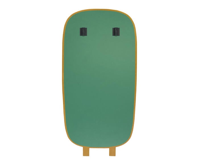 Espelho de Ch&atilde;o Ret&acirc;ngular Bulging Abaloado Dourado - image 1