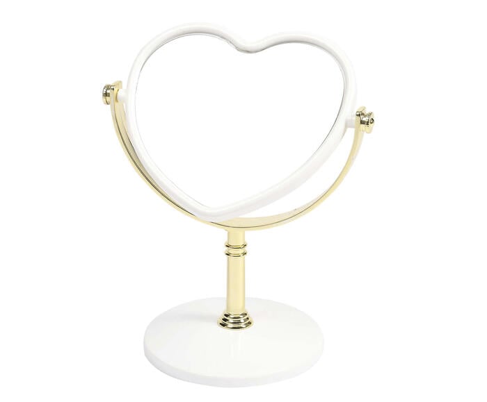Espelho Heart Mesa Modern Branco e Gold - image 1