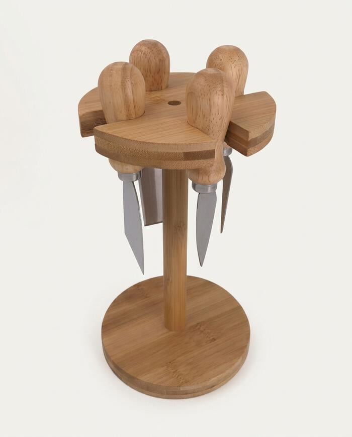 Jogo de Facas para Queijo com Suporte em Bambu Frammersbach - image 0
