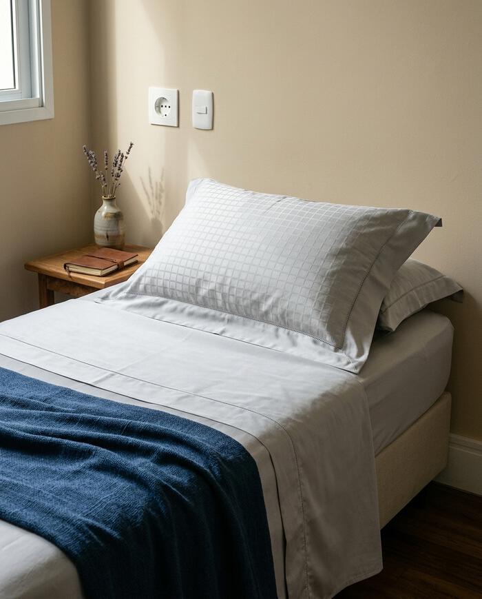 Fronha Damask Square Cinza 300 Fios - image 1