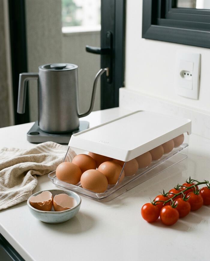Organizador de Ovos Roll Clear Fresh II Branco - image 1
