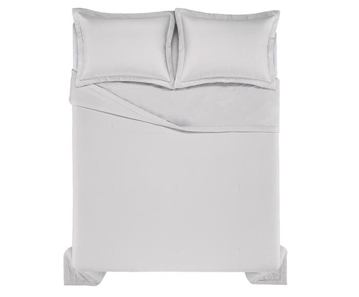 Jogo de Cobre-Leito Nicelli Platino Branco 200 Fios - image 1