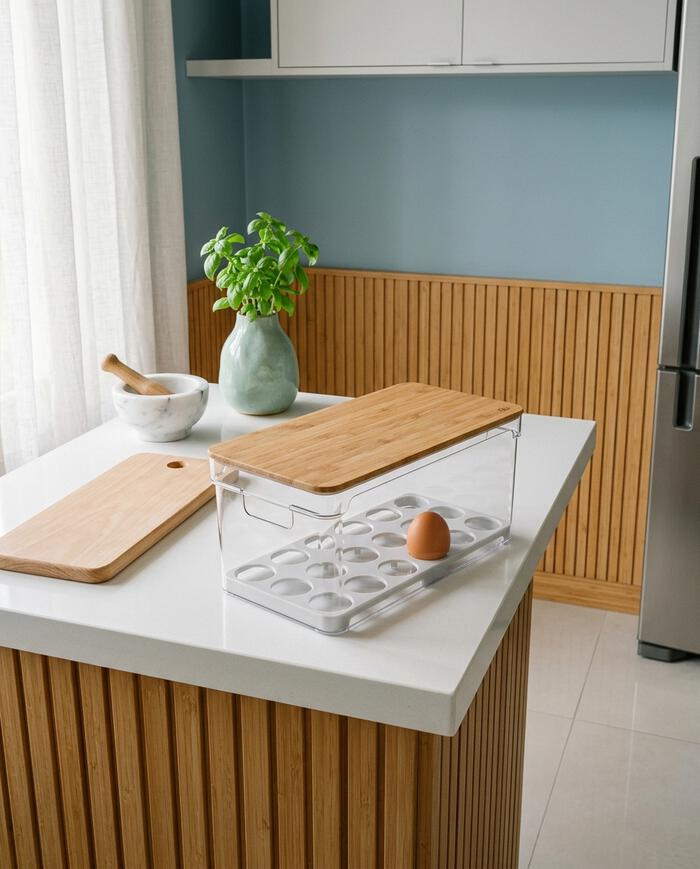 Organizador de Ovos Clear Fresh Tampa Ii Natural - image 1