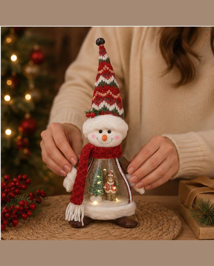 Boneco de Neve com Luz Lanterna Encantada - image 1