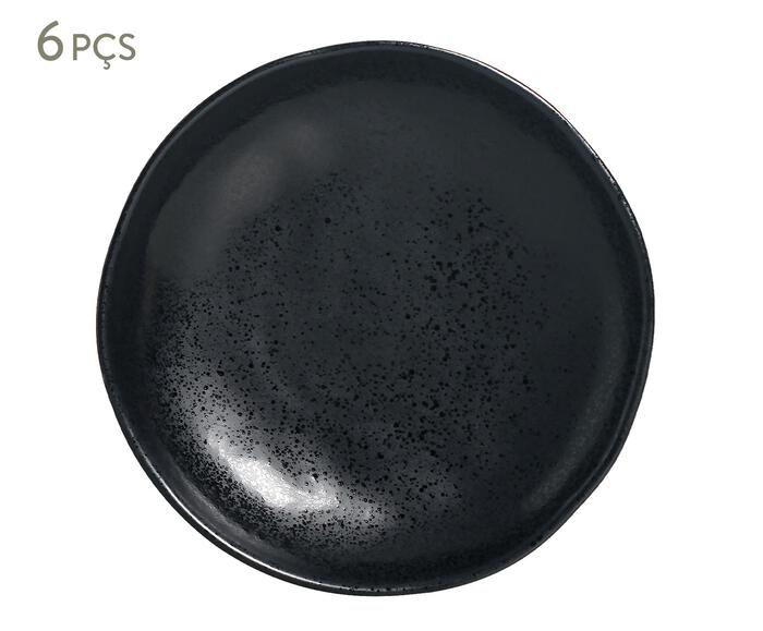 Jogo de Pratos Fundo Bio Eclipse Preto - 22,5cm - image 0