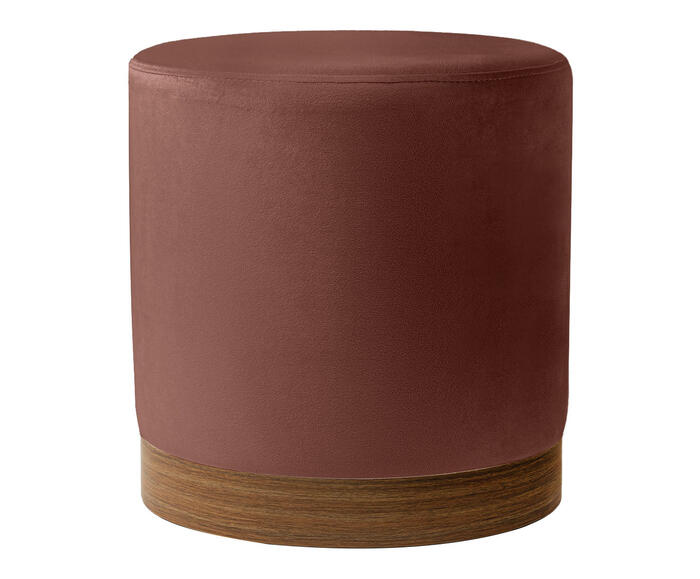 Puff em Veludo Harlow Pequeno Rose - image 0