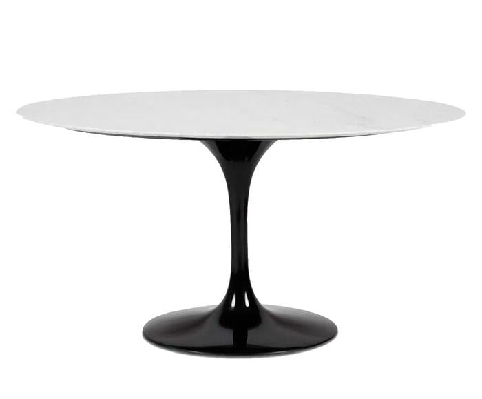 Mesa Saarinen Oval Carrara Base Preta - image 1