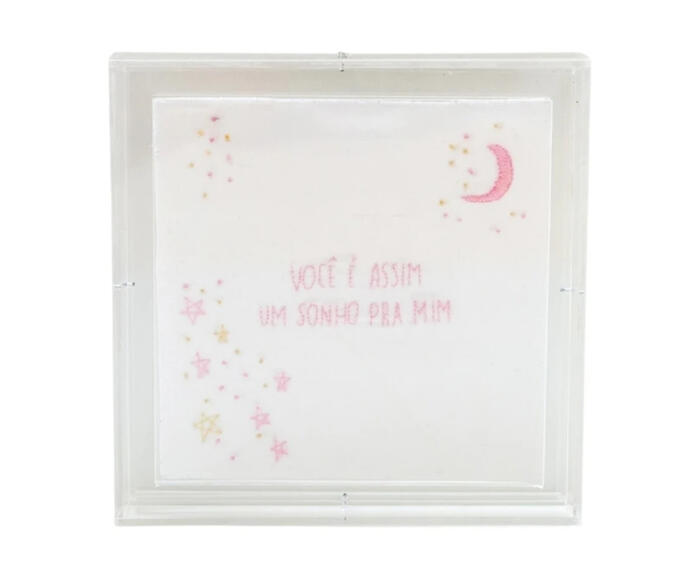 Quadro Caixa Acr&iacute;lico "Voc&ecirc; &eacute; Assim" - Rosa - image 0