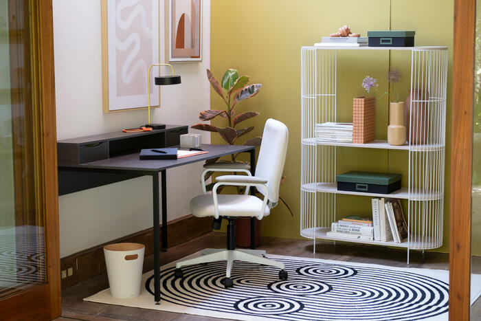 Cadeira Office Chicago em Tecido e Courino image number 7
