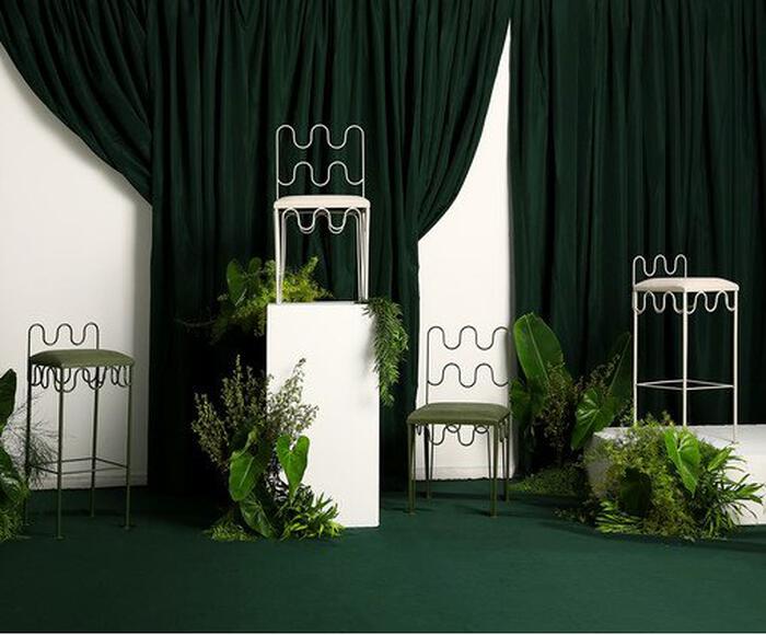 Banqueta Pop Indoor Ondas -  Verde Musgo image number 8
