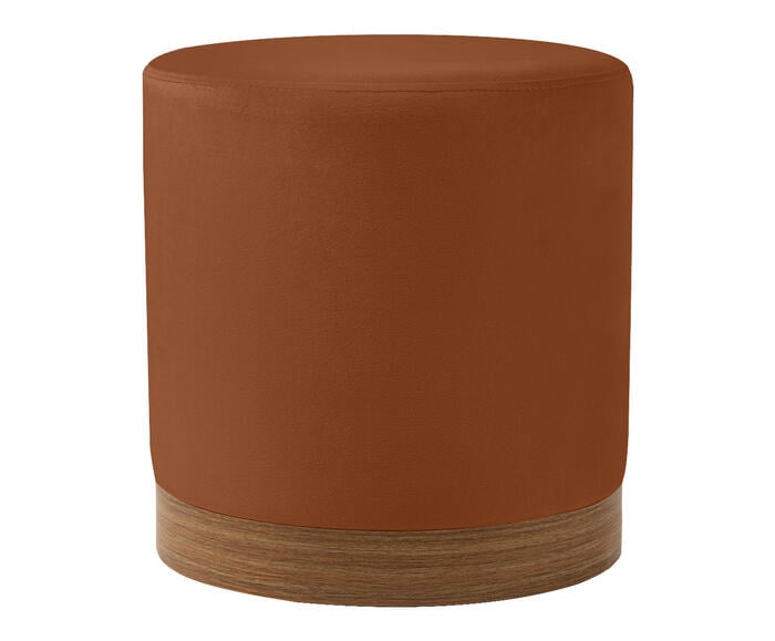 Puff em Veludo Harlow Pequeno Cobre - image 1