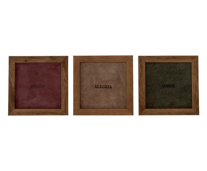 Jogo de Quadros Trio "Afeto, Alegria e Sorte" - image 0