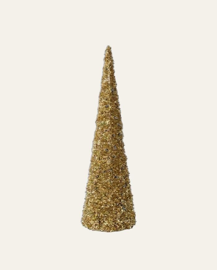 &Aacute;rvore de Natal Cone Com Luz Dourada - image 0