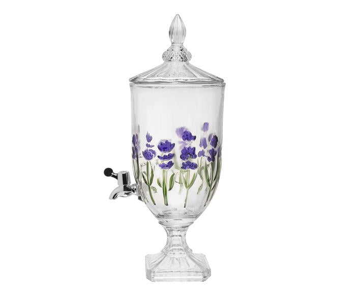 Suqueira com P&eacute; e Tampa Lavanda Hand Painting - image 1