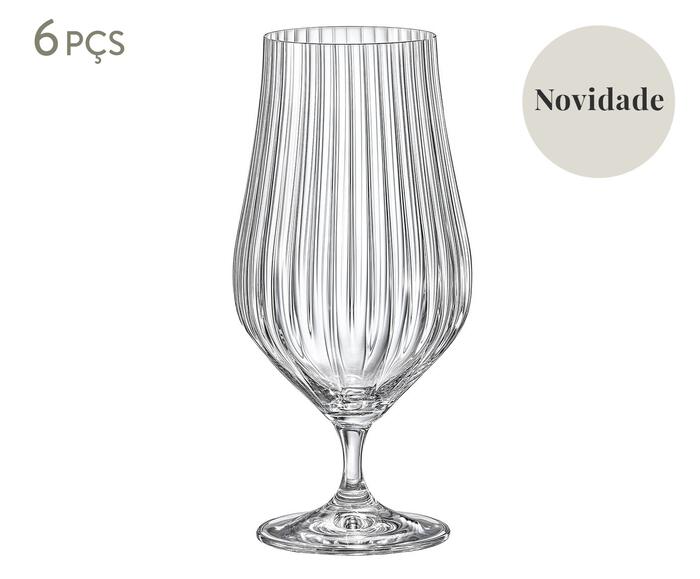 Jogo de Ta&ccedil;as para Cerveja em Cristal Tulipa Optic image number 0